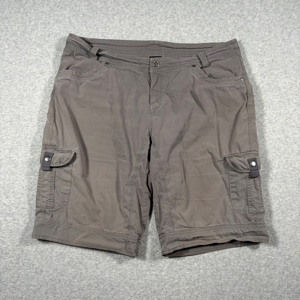 KUHL Splash Cargo Shorts Womens 14 (Fits 36x11) Gray Hiking Outdoor 6084